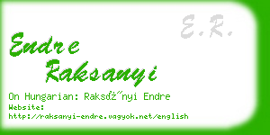 endre raksanyi business card